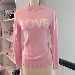 Pink “Tennis” LOVE Sweater | size S